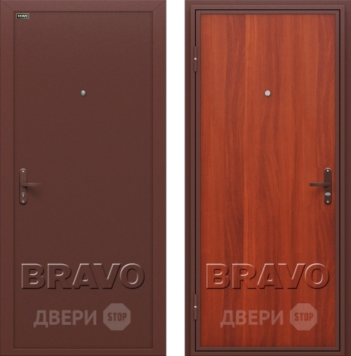 Входная металлическая Дверь Bravo Инсайд эконом (Внутреннее открывание) в Апрелевке