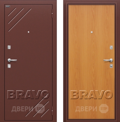 Входная металлическая Дверь Bravo Оптим Стандарт Миланский Орех в Апрелевке