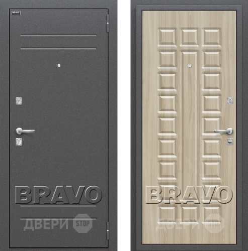 Входная металлическая Дверь Bravo Оптим Нова Шимо Светлый в Апрелевке