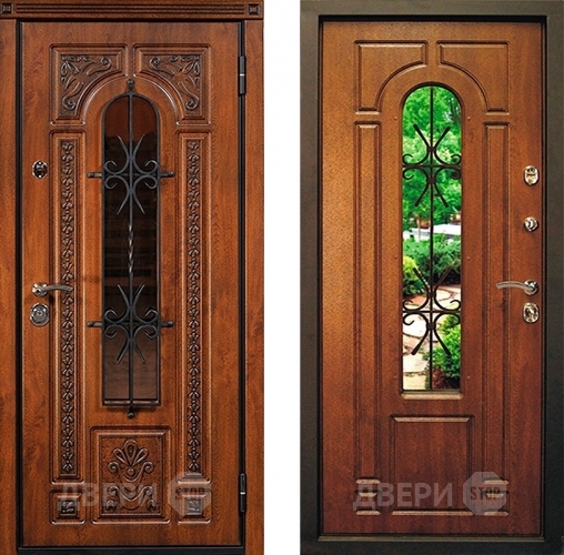 Дверь Юркас Лацио с ковкой и стеклом в Апрелевке