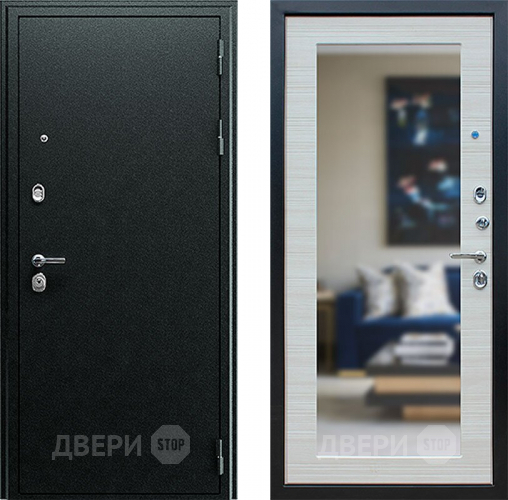 Входная металлическая Дверь Йошкар Next-1 с зеркалом Акация светлая в Апрелевке