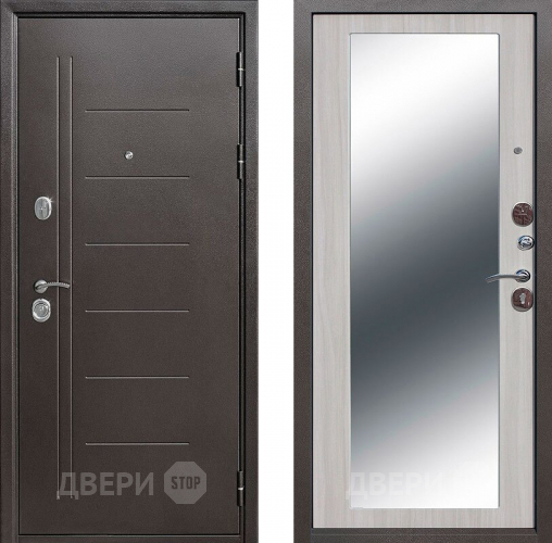 Входная металлическая Дверь Цитадель Троя с зеркалом Лиственница в Апрелевке