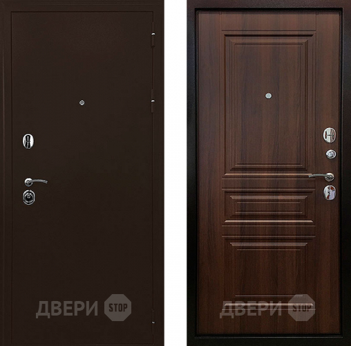 Входная металлическая Дверь Ратибор Троя 3К Орех бренди в Апрелевке