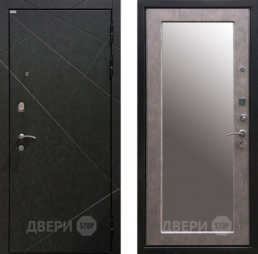 Входная металлическая Дверь Ратибор Эстет 3К с зеркалом Бетон светлый в Апрелевке