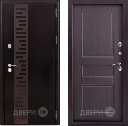Дверь Заводская Урал с декором Термо Венге (с терморазрывом) в Апрелевке