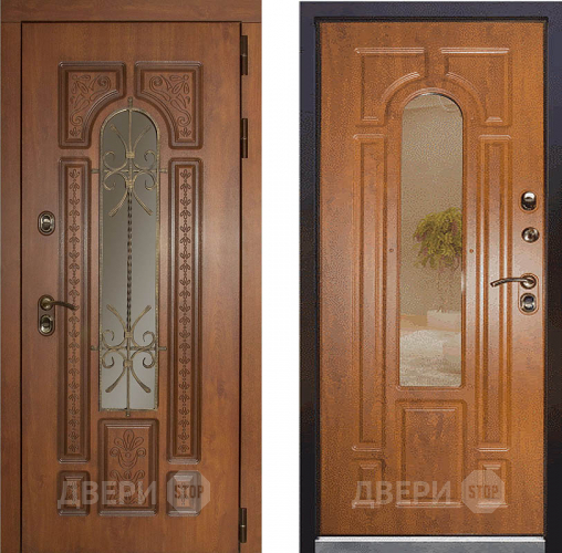 Дверь Заводская Лацио Термо Орех золотой (с терморазрывом) в Апрелевке
