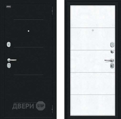 Дверь Bravo Граффити-1 Букле черное/Snow Art в Апрелевке