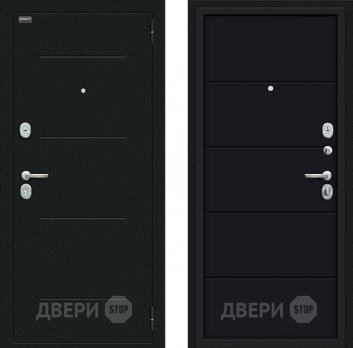 Входная металлическая Дверь Bravo Граффити-1 Букле черное/Total Black в Апрелевке