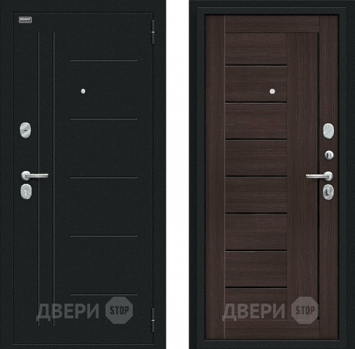 Входная металлическая Дверь Bravo Проф Букле черное/Wenge Veralinga в Апрелевке