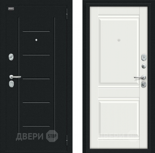 Входная металлическая Дверь Bravo Некст Kale Букле черное/Off-white в Апрелевке