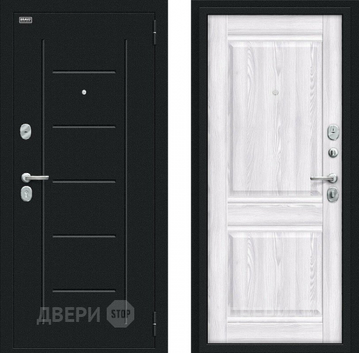 Входная металлическая Дверь Bravo Некст Kale Букле черное/Riviera Ice в Апрелевке