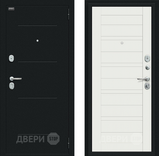 Входная металлическая Дверь Bravo Сити Kale Букле черное/Off-white в Апрелевке