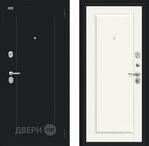 Входная металлическая Дверь Bravo Сьют Kale Букле черное/White Wood в Апрелевке