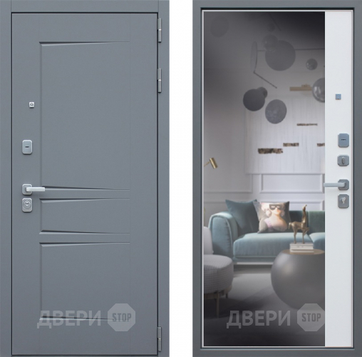 Входная металлическая Дверь Йошкар Челси с зеркалом в Апрелевке