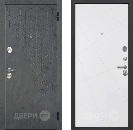 Входная металлическая Дверь Феникс Линии Велюр Белый Софт в Апрелевке