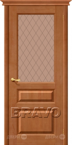 Межкомнатная дверь со стеклом М5 (Светлый Лак) в Апрелевке