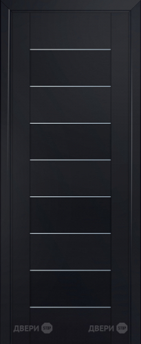 Межкомнатная дверь ProfilDoors 45U черный-матовый частично остекленная (графит) в Апрелевке