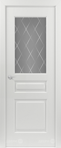 Межкомнатная дверь Ампир ПО RAL 9003 (ромб) в Апрелевке