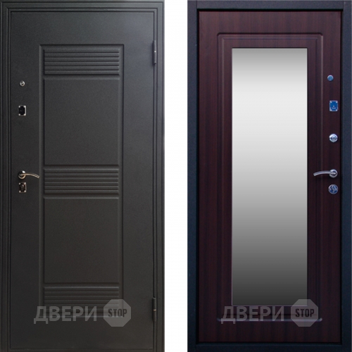 Входная металлическая Дверь СТОП ЗЕРКАЛО Венге в Апрелевке