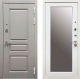 Входная металлическая Дверь Ратибор Лондон 3К с зеркалом Грей софт/Белый софт в Апрелевке