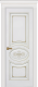 Межкомнатная дверь Дверь Премьер ДГ, белая эмаль, патина золото в Апрелевке