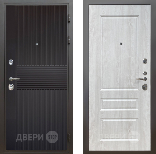Входная металлическая Дверь Шелтер (SHELTER) Комфорт Черная шагрень 2 Сосна белая в Апрелевке