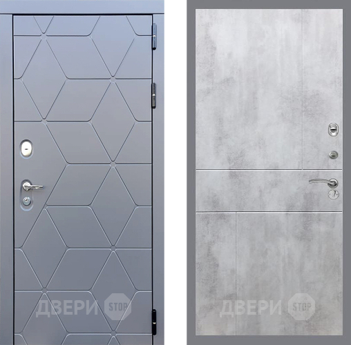 Входная металлическая Дверь Стоп КОСМО ФЛ-290 Бетон светлый в Апрелевке