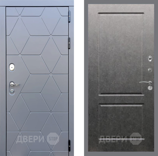 Входная металлическая Дверь Стоп КОСМО ФЛ-117 Штукатурка графит в Апрелевке