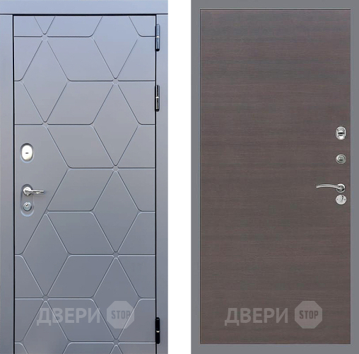 Входная металлическая Дверь Стоп КОСМО Гладкая венге поперечный в Апрелевке