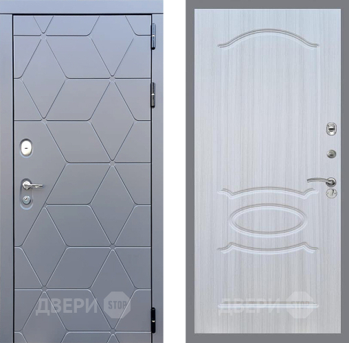 Входная металлическая Дверь Стоп КОСМО ФЛ-128 Сандал белый в Апрелевке