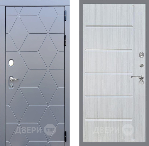 Входная металлическая Дверь Стоп КОСМО ФЛ-102 Сандал белый в Апрелевке