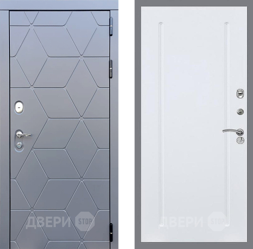 Входная металлическая Дверь Стоп КОСМО ФЛ-68 Силк Сноу в Апрелевке