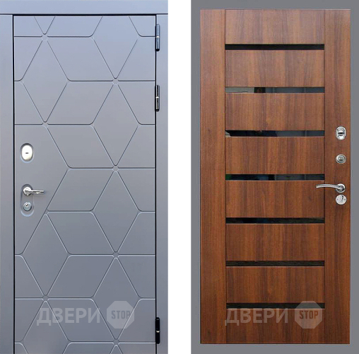 Входная металлическая Дверь Стоп КОСМО СБ-14 Орех бренди в Апрелевке