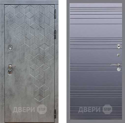 Входная металлическая Дверь Стоп БЕТОН Лайн Силк титан в Апрелевке