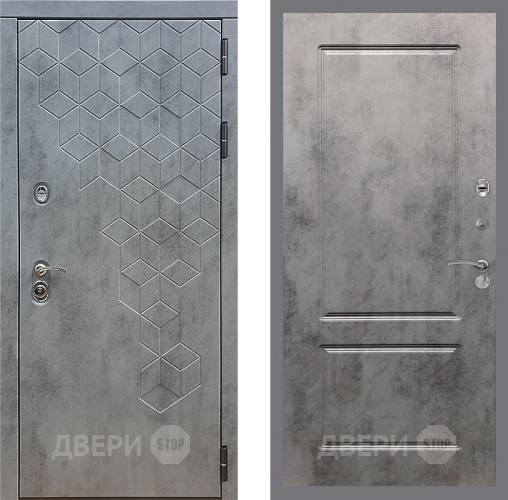 Входная металлическая Дверь Стоп БЕТОН ФЛ-117 Бетон темный в Апрелевке