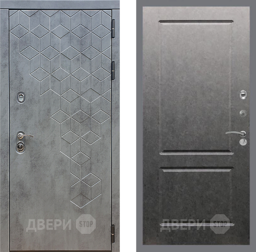Дверь Стоп БЕТОН ФЛ-117 Штукатурка графит в Апрелевке