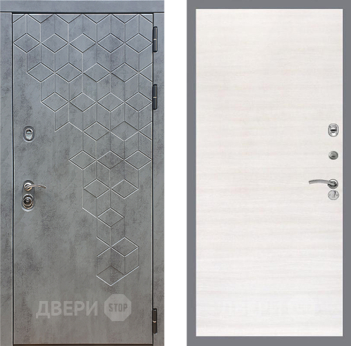Входная металлическая Дверь Стоп БЕТОН Гладкая Акация светлая в Апрелевке