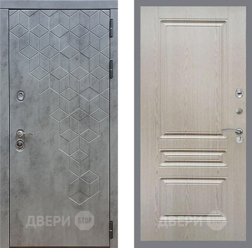 Входная металлическая Дверь Стоп БЕТОН ФЛ-243 Беленый дуб в Апрелевке