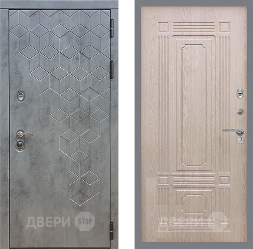 Входная металлическая Дверь Стоп БЕТОН ФЛ-2 Беленый дуб в Апрелевке