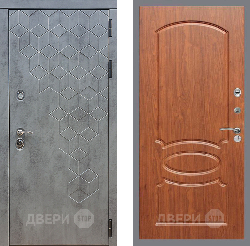 Входная металлическая Дверь Стоп БЕТОН ФЛ-128 Береза мореная в Апрелевке