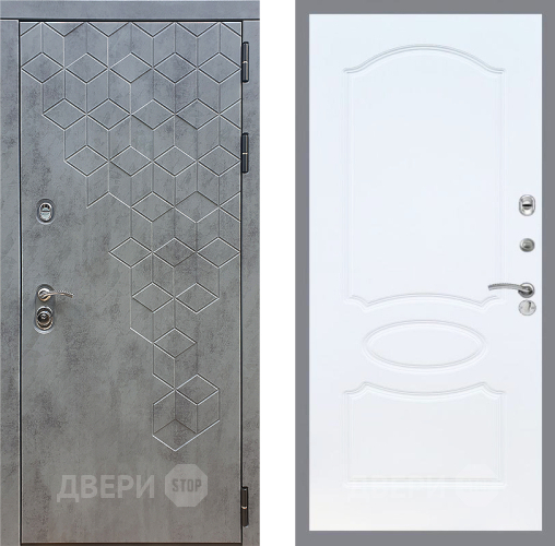 Дверь Стоп БЕТОН ФЛ-128 Белый ясень в Апрелевке