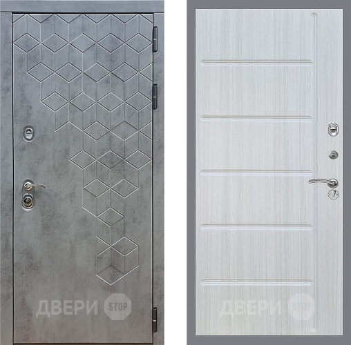 Входная металлическая Дверь Стоп БЕТОН ФЛ-102 Сандал белый в Апрелевке