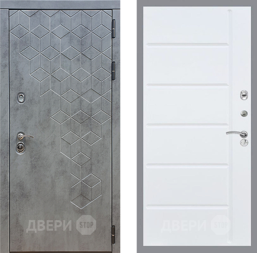 Входная металлическая Дверь Стоп БЕТОН ФЛ-102 Белый ясень в Апрелевке