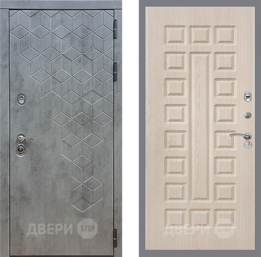 Входная металлическая Дверь Стоп БЕТОН ФЛ-183 Беленый дуб в Апрелевке