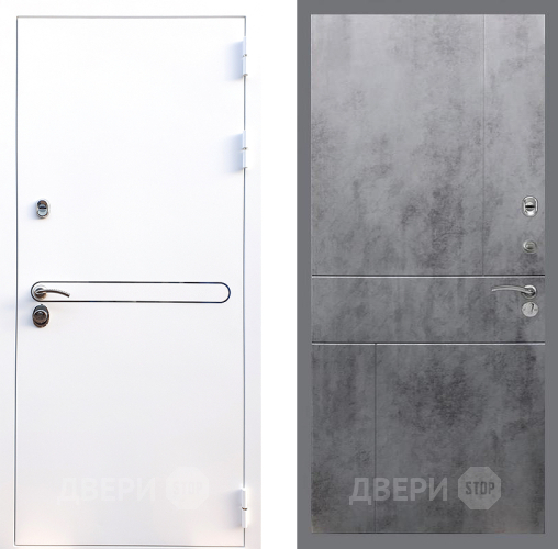 Входная металлическая Дверь Стоп Лайн Вайт ФЛ-290 Бетон темный в Апрелевке