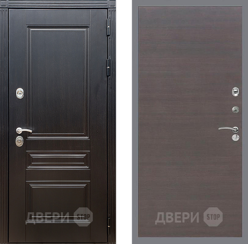 Входная металлическая Дверь Стоп МЕГАПОЛИС Гладкая венге поперечный в Апрелевке