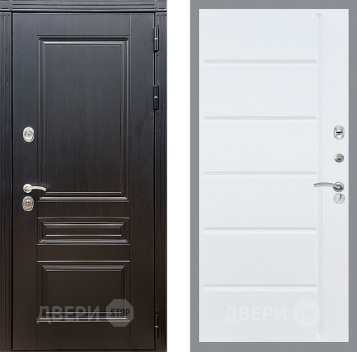 Входная металлическая Дверь Стоп МЕГАПОЛИС ФЛ-102 Белый ясень в Апрелевке