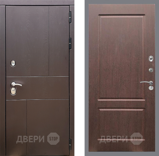 Входная металлическая Дверь Стоп УРБАН ФЛ-117 Орех премиум в Апрелевке