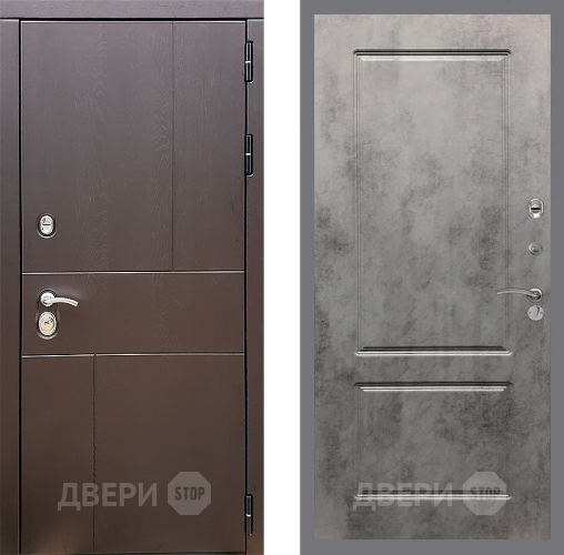 Входная металлическая Дверь Стоп УРБАН ФЛ-117 Бетон темный в Апрелевке