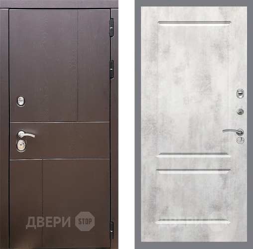 Входная металлическая Дверь Стоп УРБАН ФЛ-117 Бетон светлый в Апрелевке